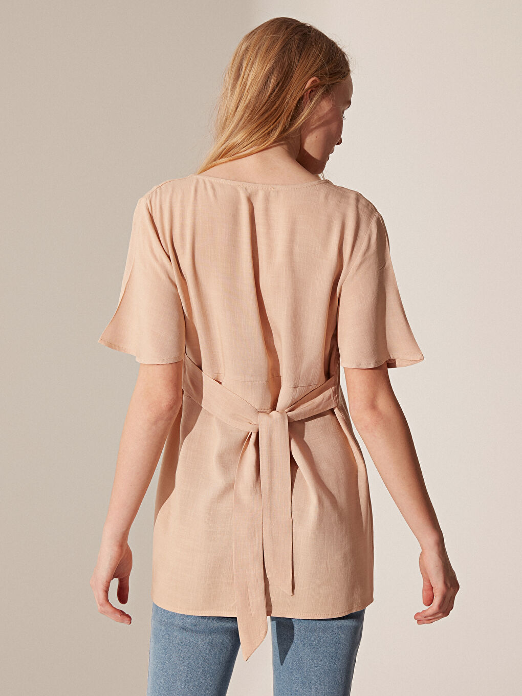 Short Sleeve Women's Blouse-1