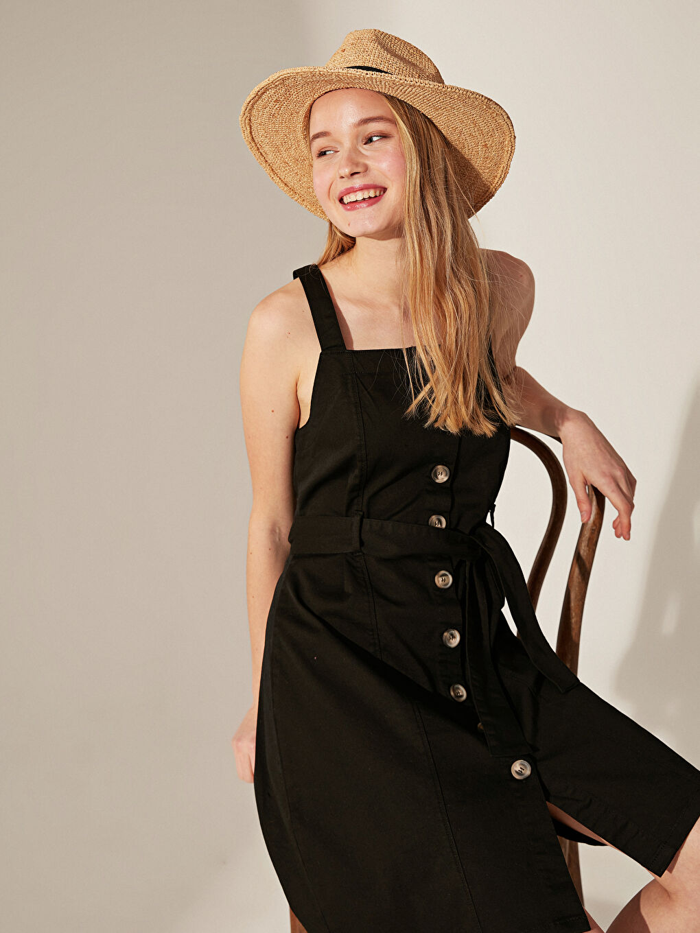 Woman BLACK Denim Dress-1