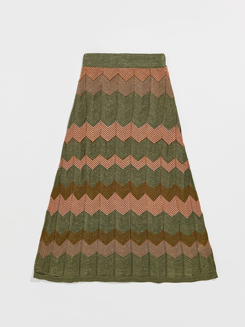 Nisan Knitwear Zigzag Patterned Skirt