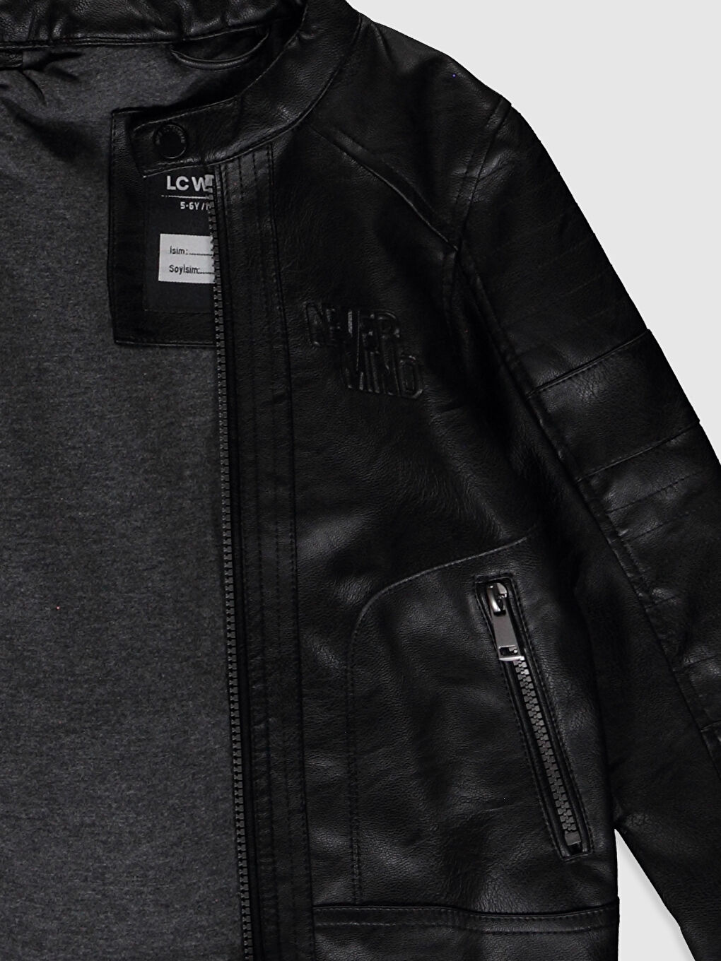 Faux Leather Boys' Jacket-2