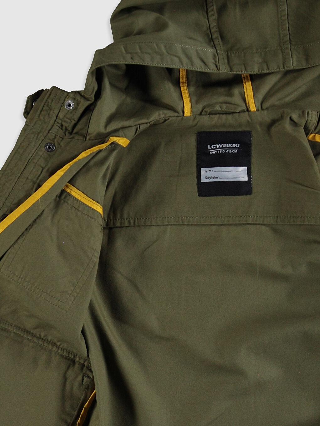 Yeşil Erkek Çocuk Kapüşonlu İnce Mont-3