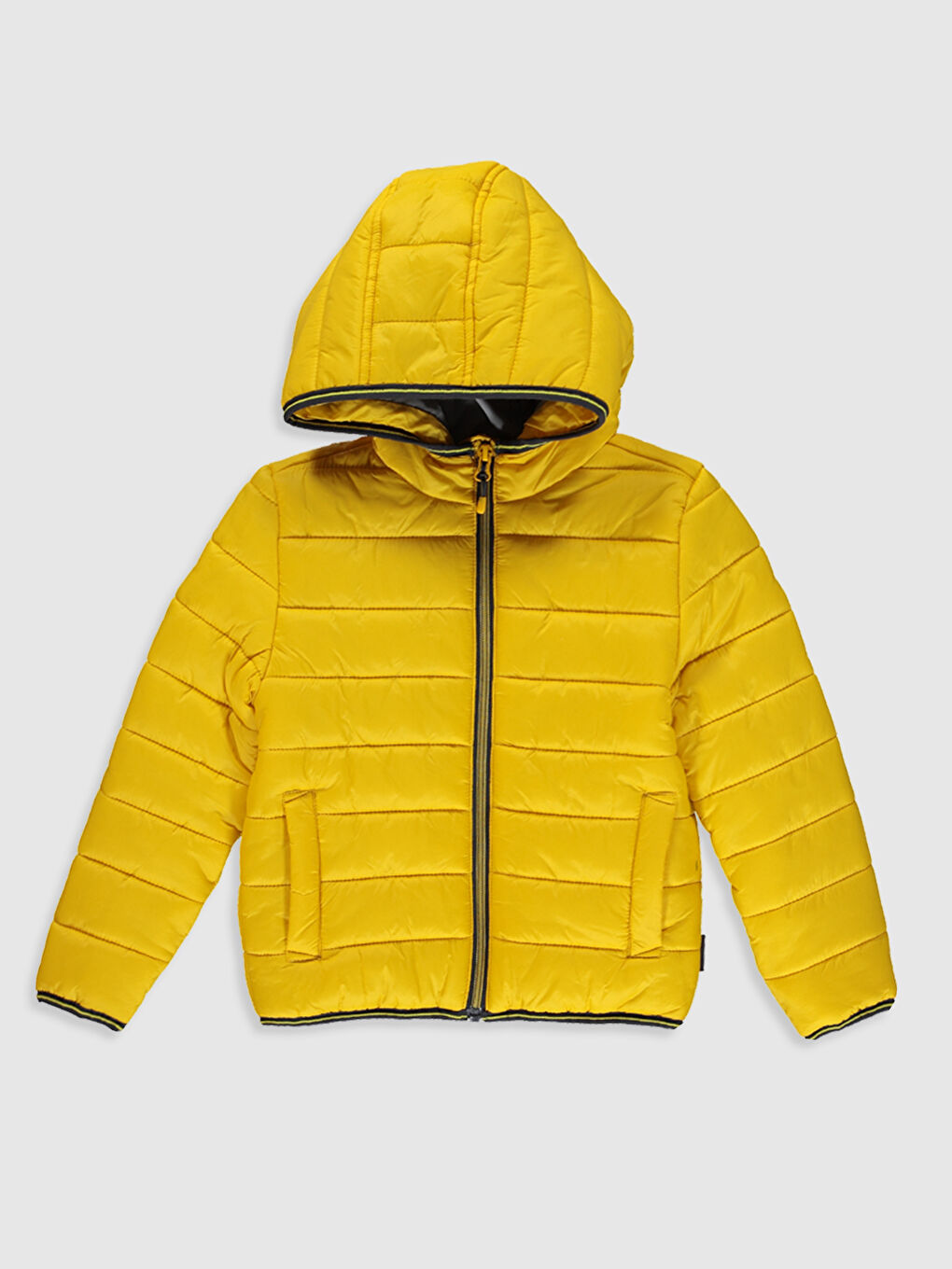 Sarı Kapüşonlu Erkek Çocuk Şişme Mont