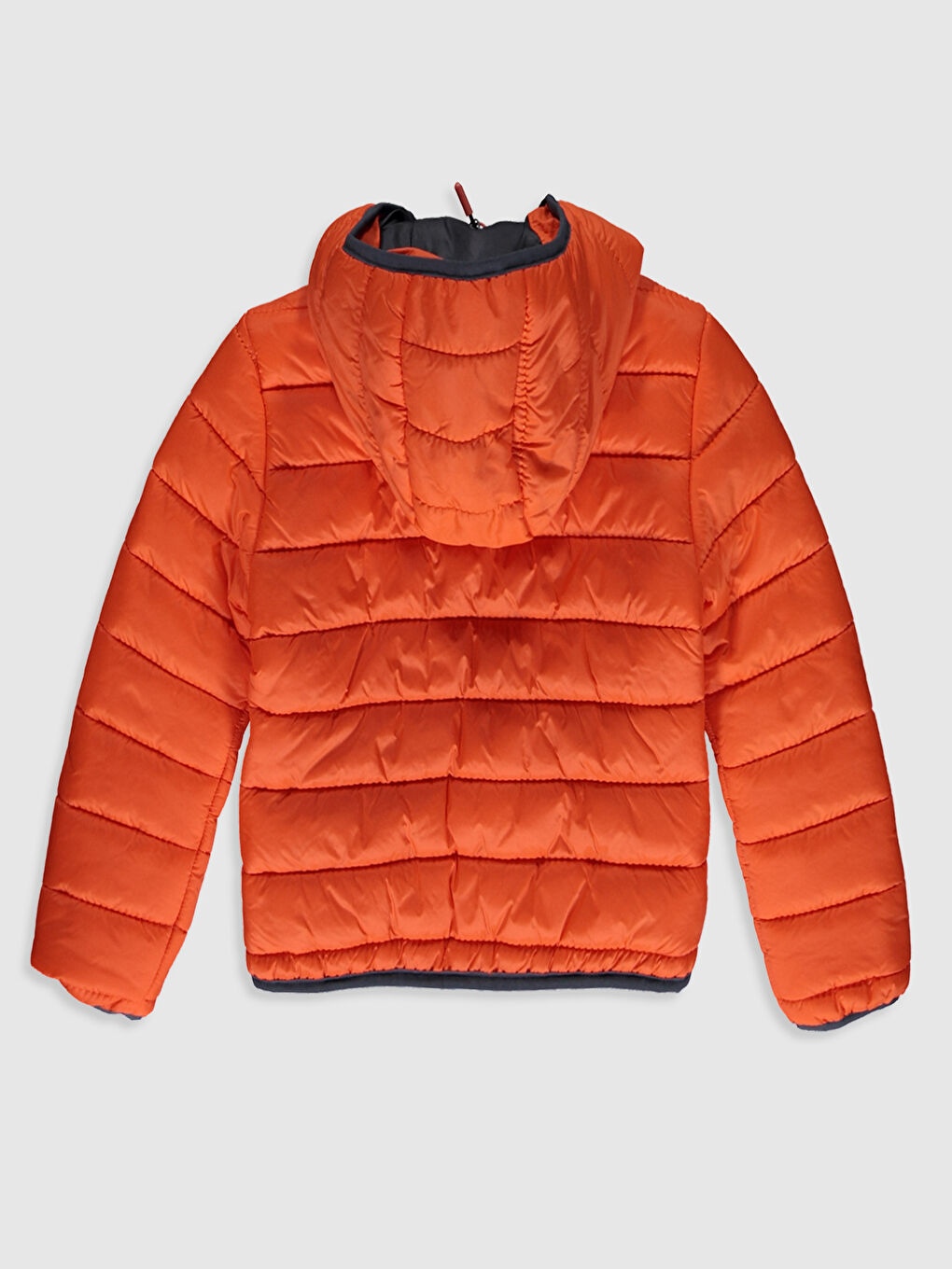 Turuncu Kapüşonlu Erkek Çocuk Şişme Mont-1