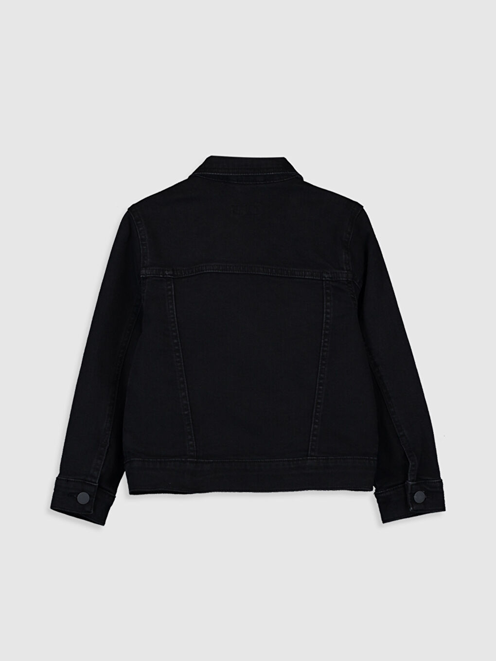 Siyah Uzun Kollu Erkek Çocuk Jean Ceket-1