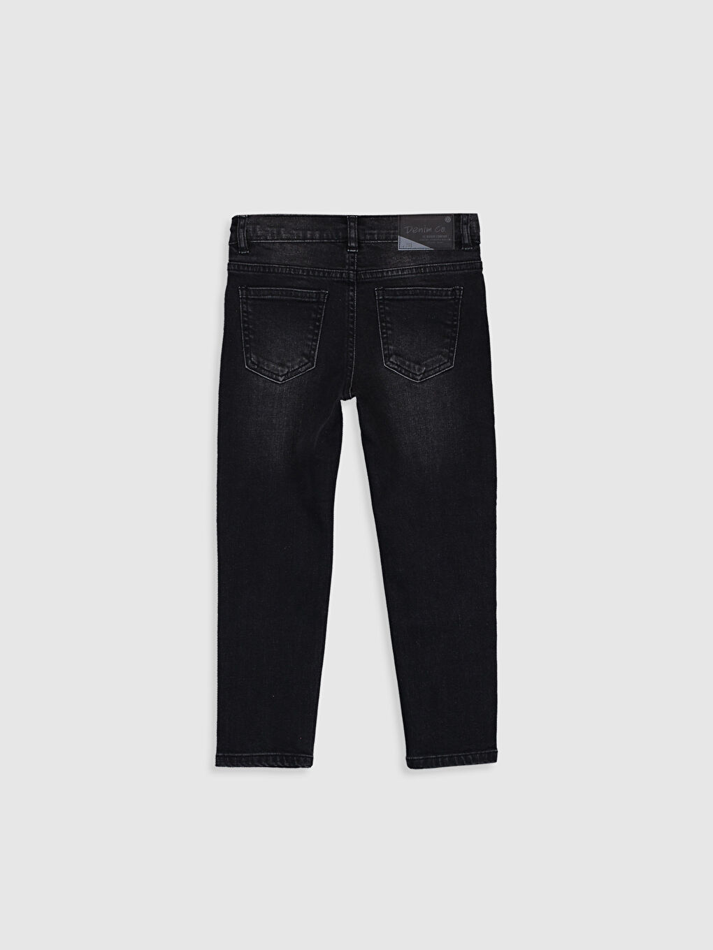 Siyah Slim Fit Erkek Çocuk Jean Pantolon-1