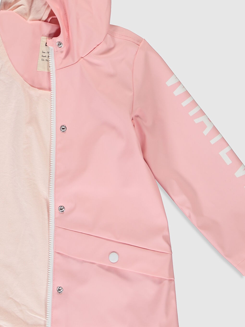 بالطو مطر بناتي بغطاء رأس من المطاط-2