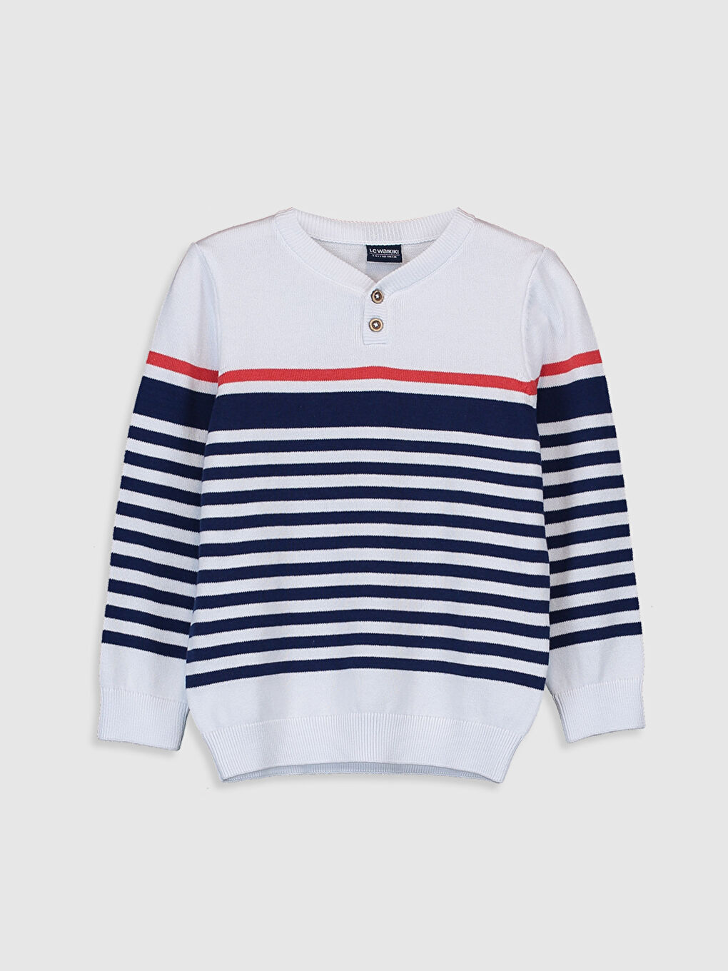 Свитер с круглым вырезом и длинным рукавом для мальчиков