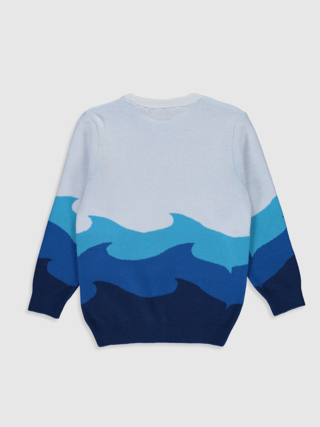 გრძელმკლავიანი ბიჭის ვიწრო ნაქსოვი სვიტერი-1