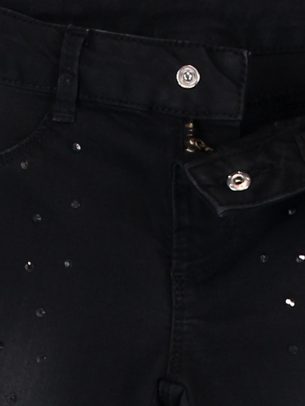 Siyah Slim Fit Kız Çocuk Jean Pantolon-2