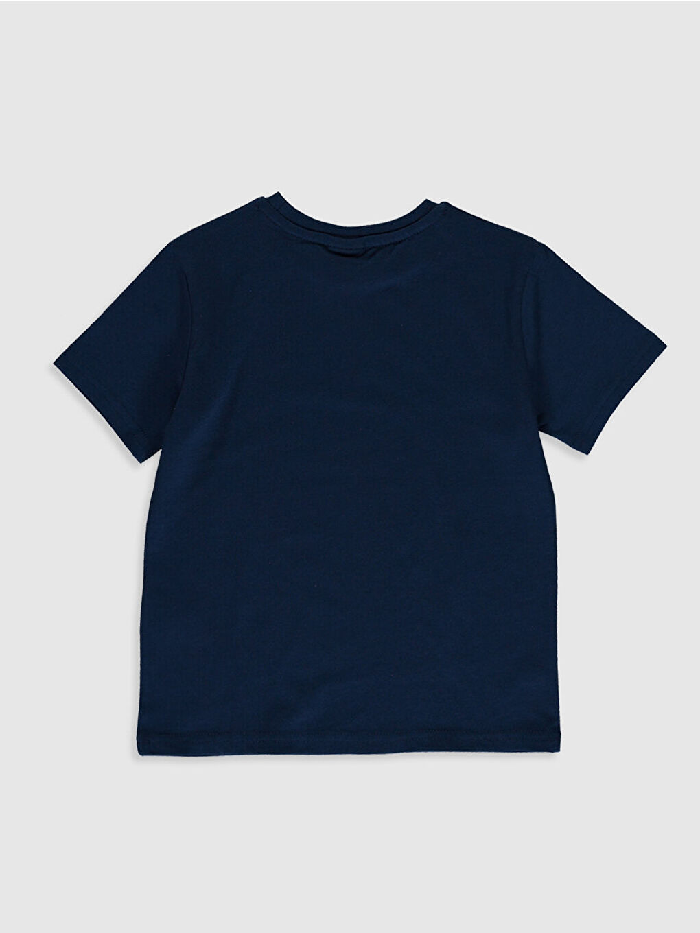 Lacivert Bisiklet Yaka Kısa Kollu Erkek Çocuk Tişört-2