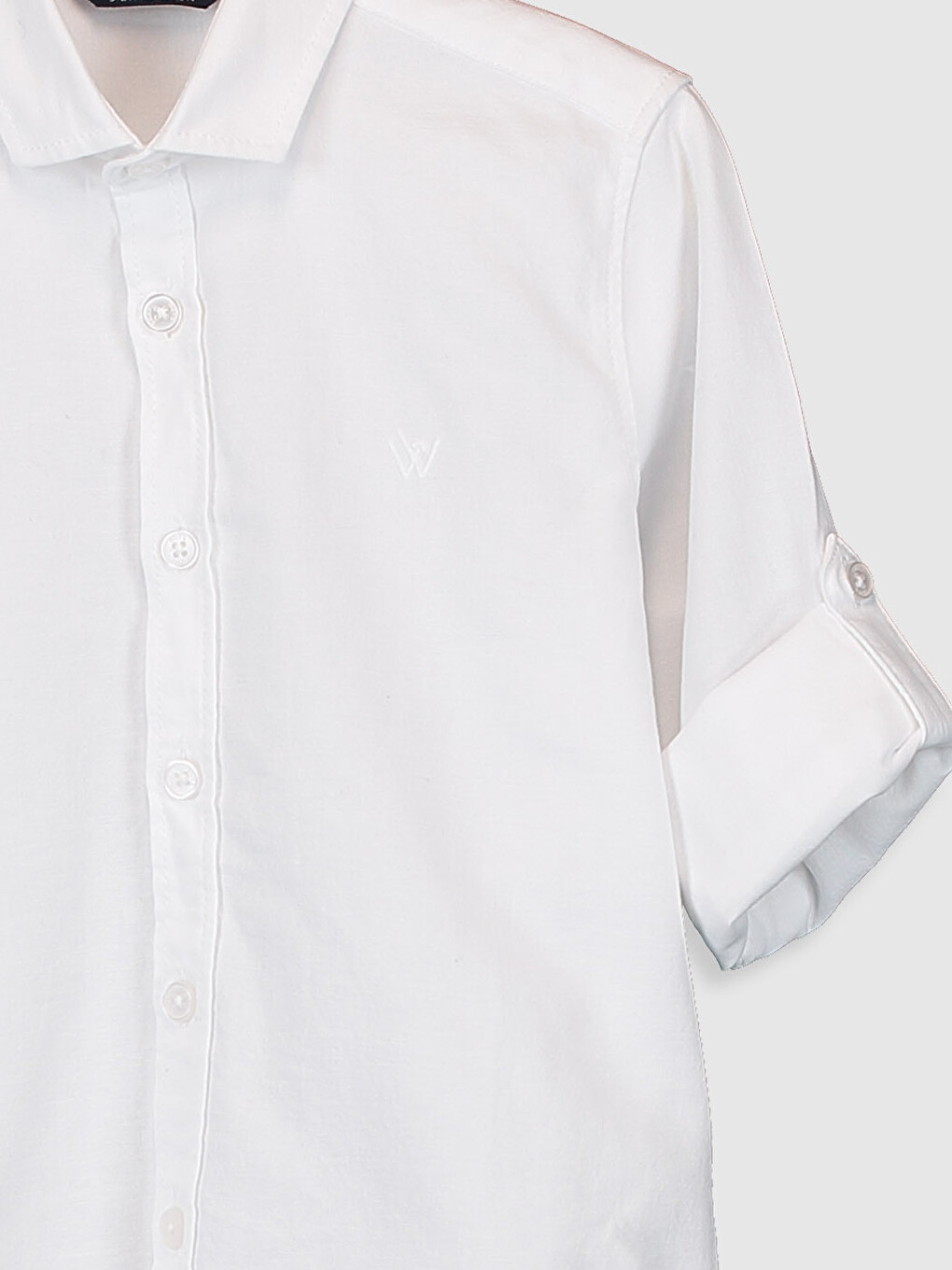 Lbl10 white stretch boys blouse