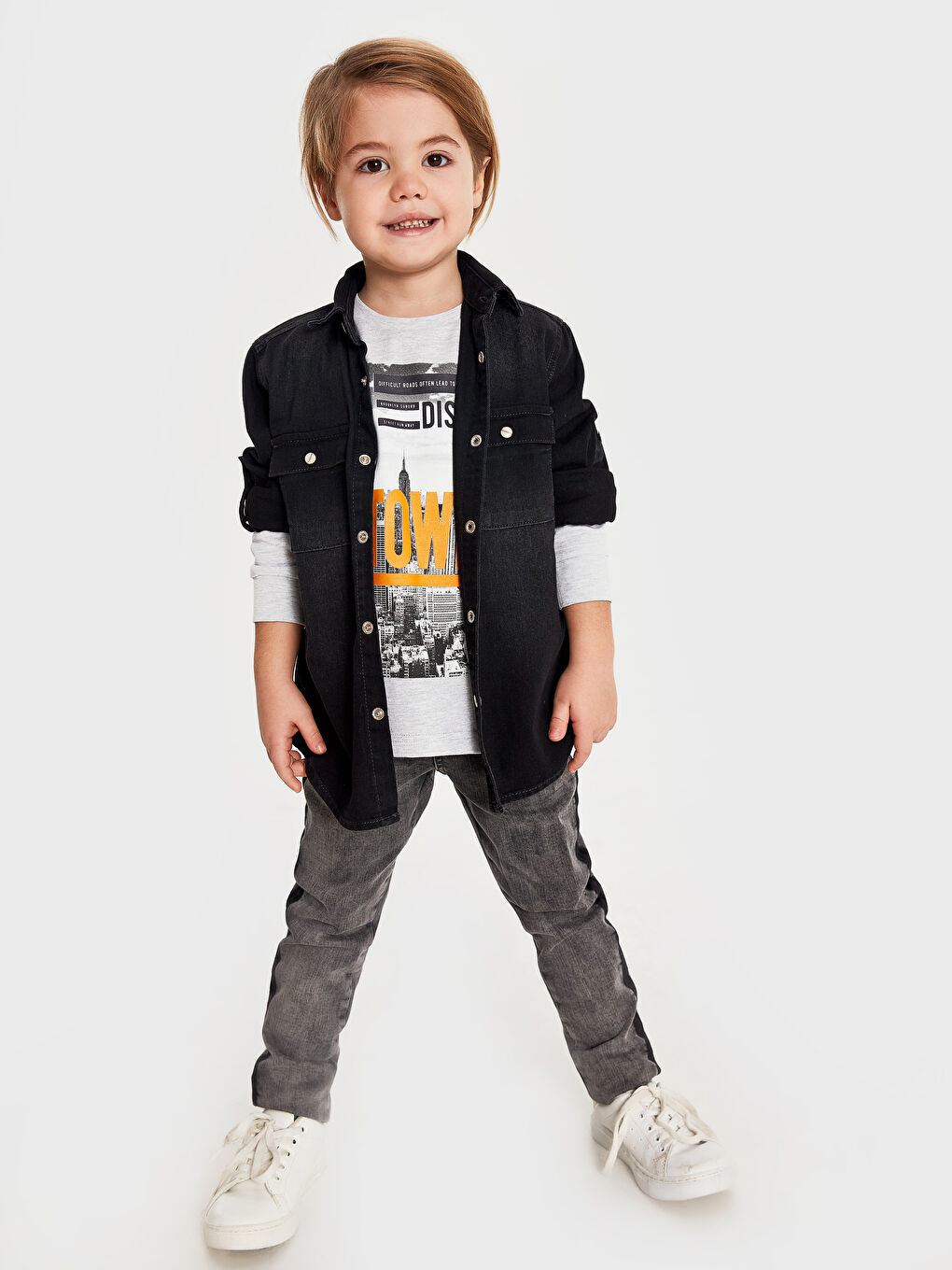 LCW Kids Boy’s Printed Jean Shirt -0S1114Z4-326