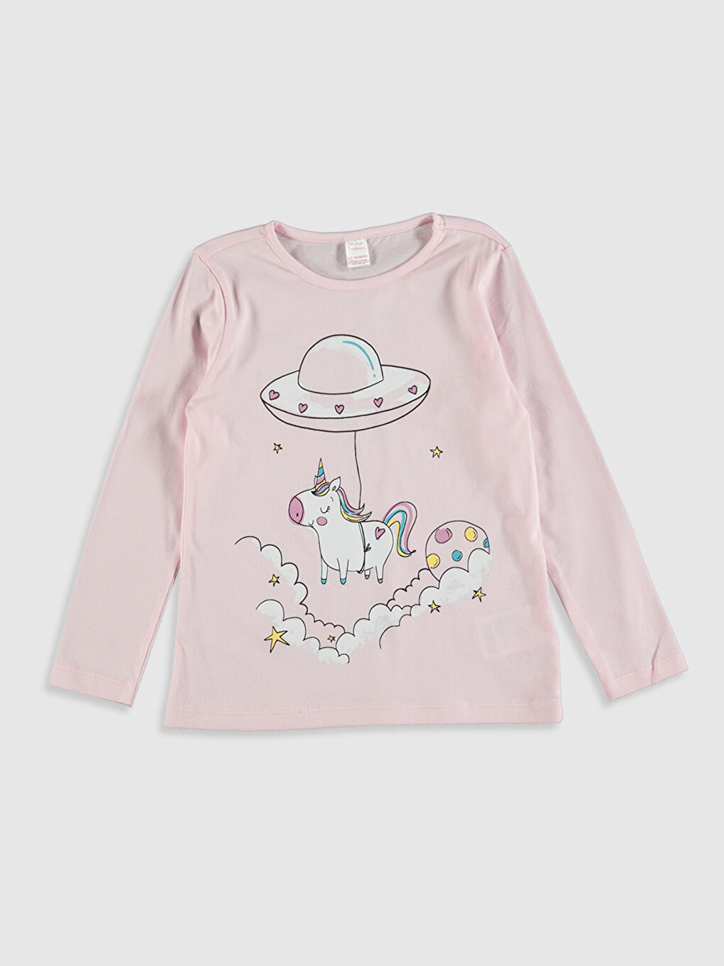 Pembe Kız Çocuk Pamuklu Pijama Takımı-2