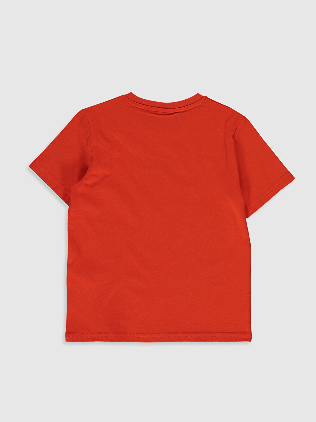 Turuncu Bisiklet Yaka Kısa Kollu Erkek Çocuk Tişört-1