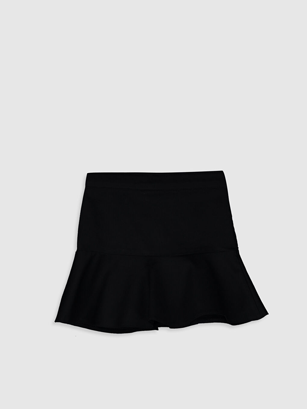 Базовая Юбка-клеш Детализированная Габардин Для Девочки-1