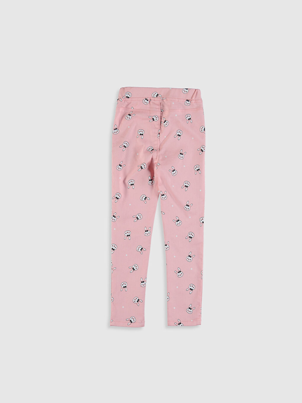 Pembe Skinny Gabardin Kız Çocuk Pantolon-1