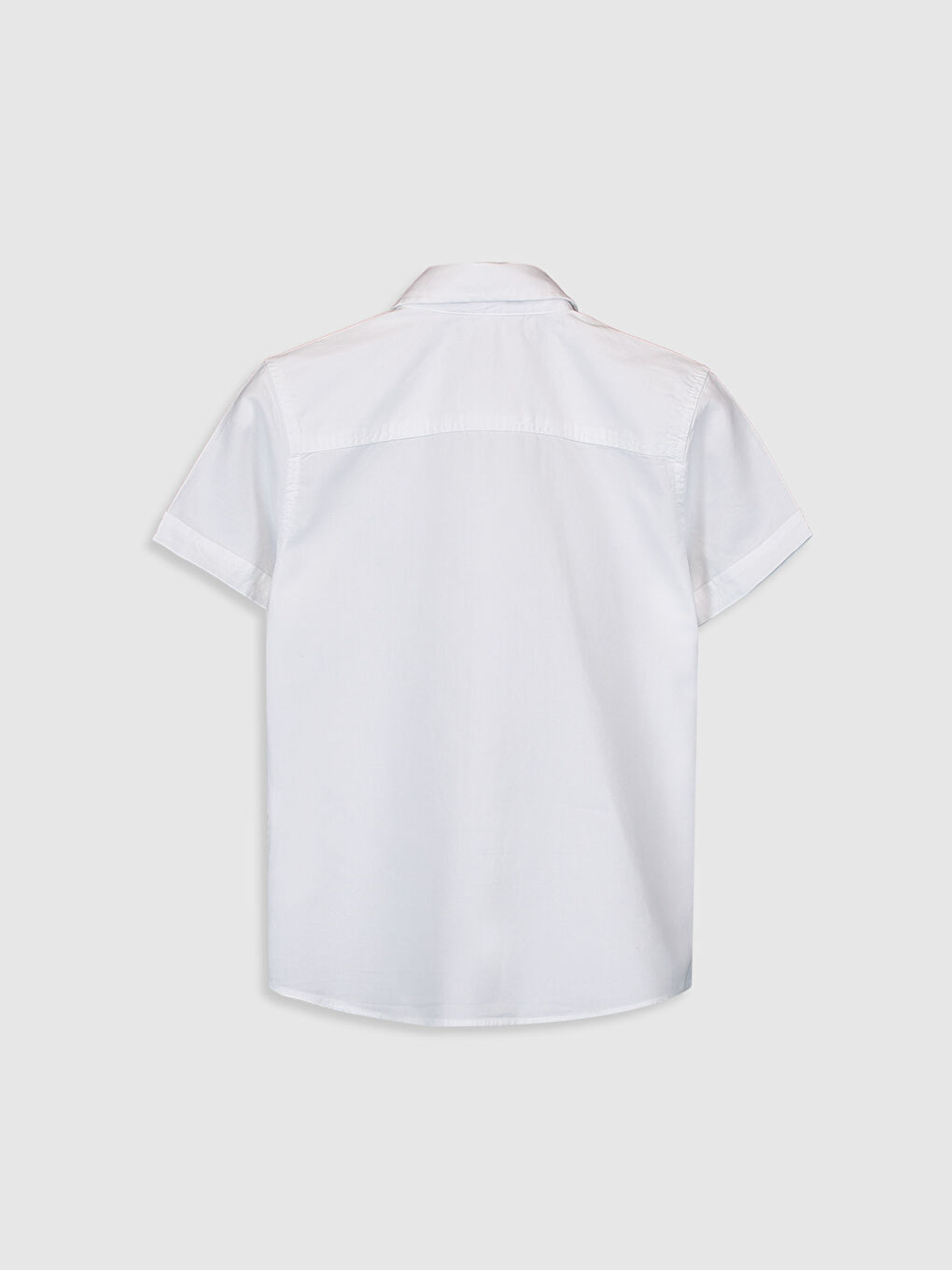 Beyaz Kısa Kollu Basic Erkek Çocuk Gömlek ve Atatürk Baskılı Kravat-2