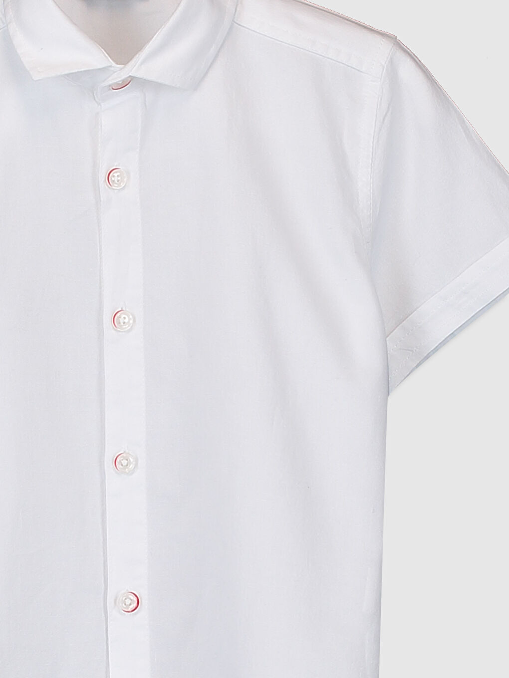 Beyaz Kısa Kollu Basic Erkek Çocuk Gömlek ve Atatürk Baskılı Kravat-3