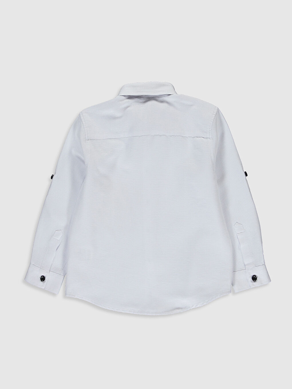 قميص كم طويل أساسي للأولاد مع بابيون-5