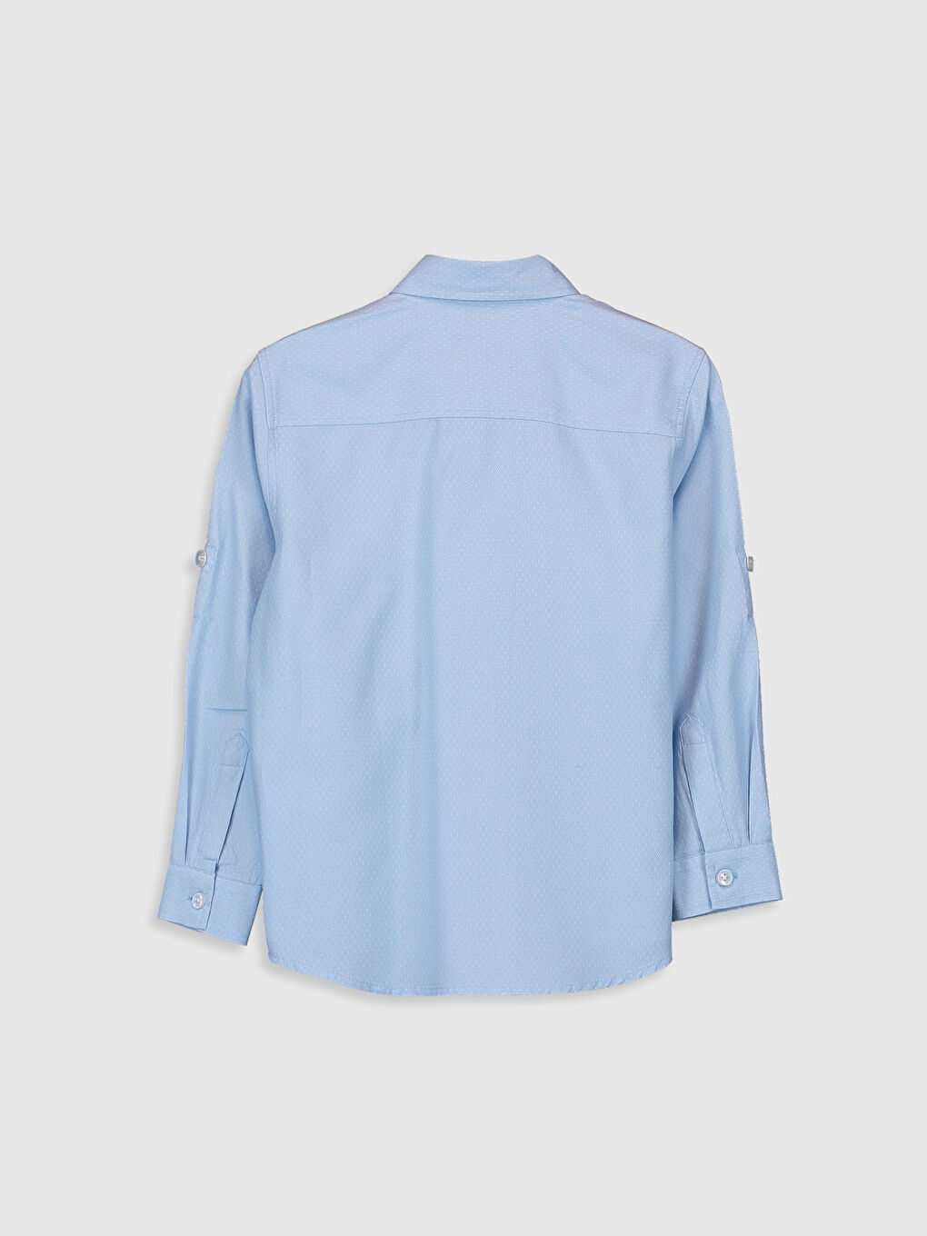 Mavi Kendinden Desenli Uzun Kollu Erkek Çocuk Gömlek ve Papyon-4