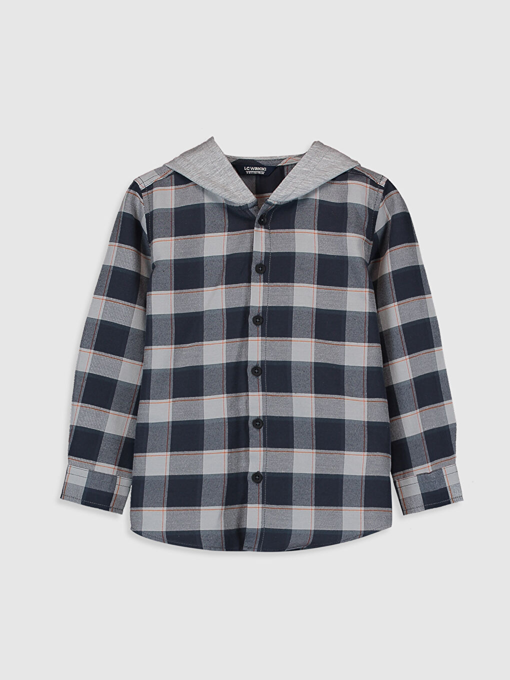 Hooded Long Sleeve Gabardine Boy Shirt
