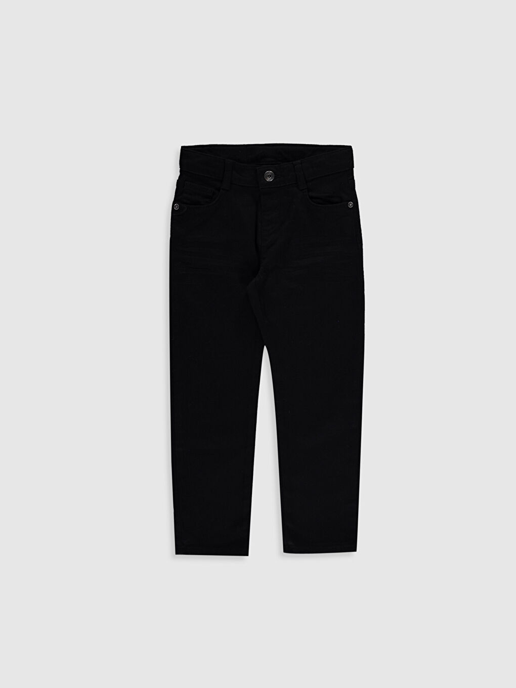Slim Fit Basic Gabardine Boys Trousers-1