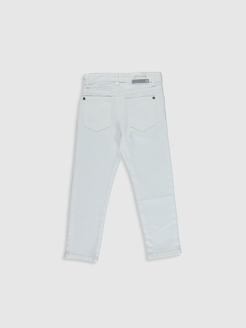 بنطلون أولاد جبردين سادة بقصة رفيعة-2