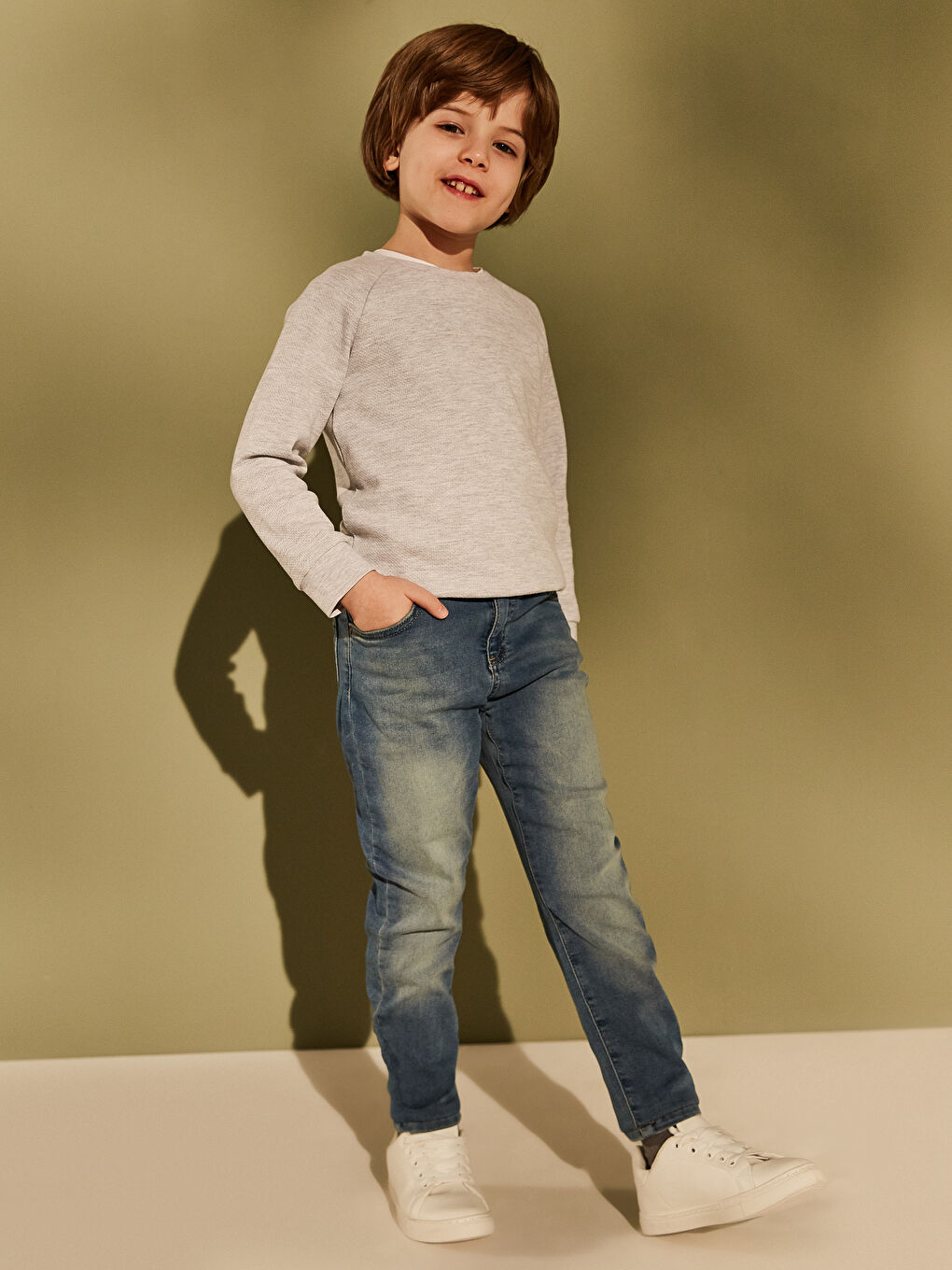 İndigo Süper Skinny Erkek Çocuk Jean Pantolon