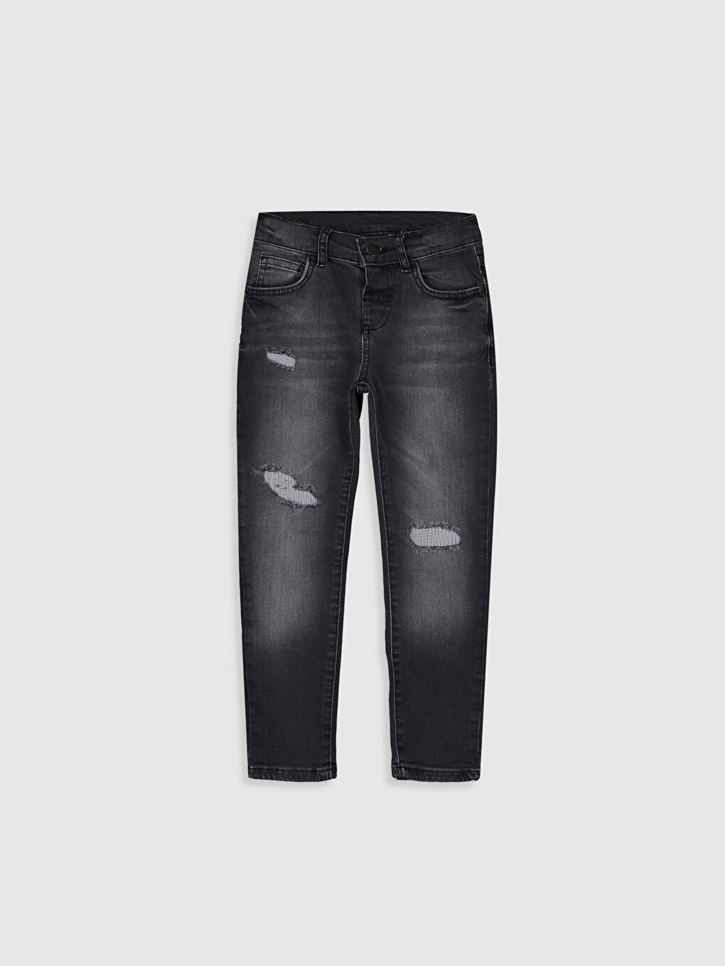 Cotton Ripped Detailed Boy Jean Trousers