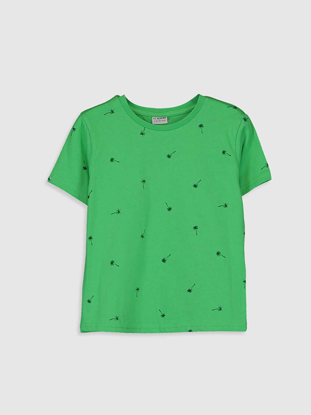 Yeşil Bisiklet Yaka Kısa Kollu Erkek Çocuk Tişört