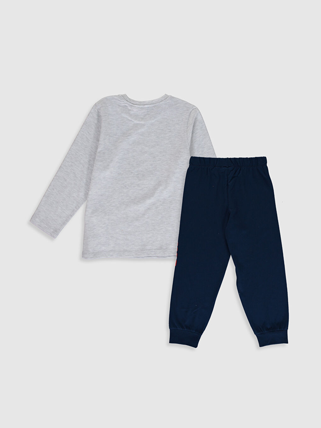 طقم بيجامة أولاد كم طويل بياقة دائرية-1