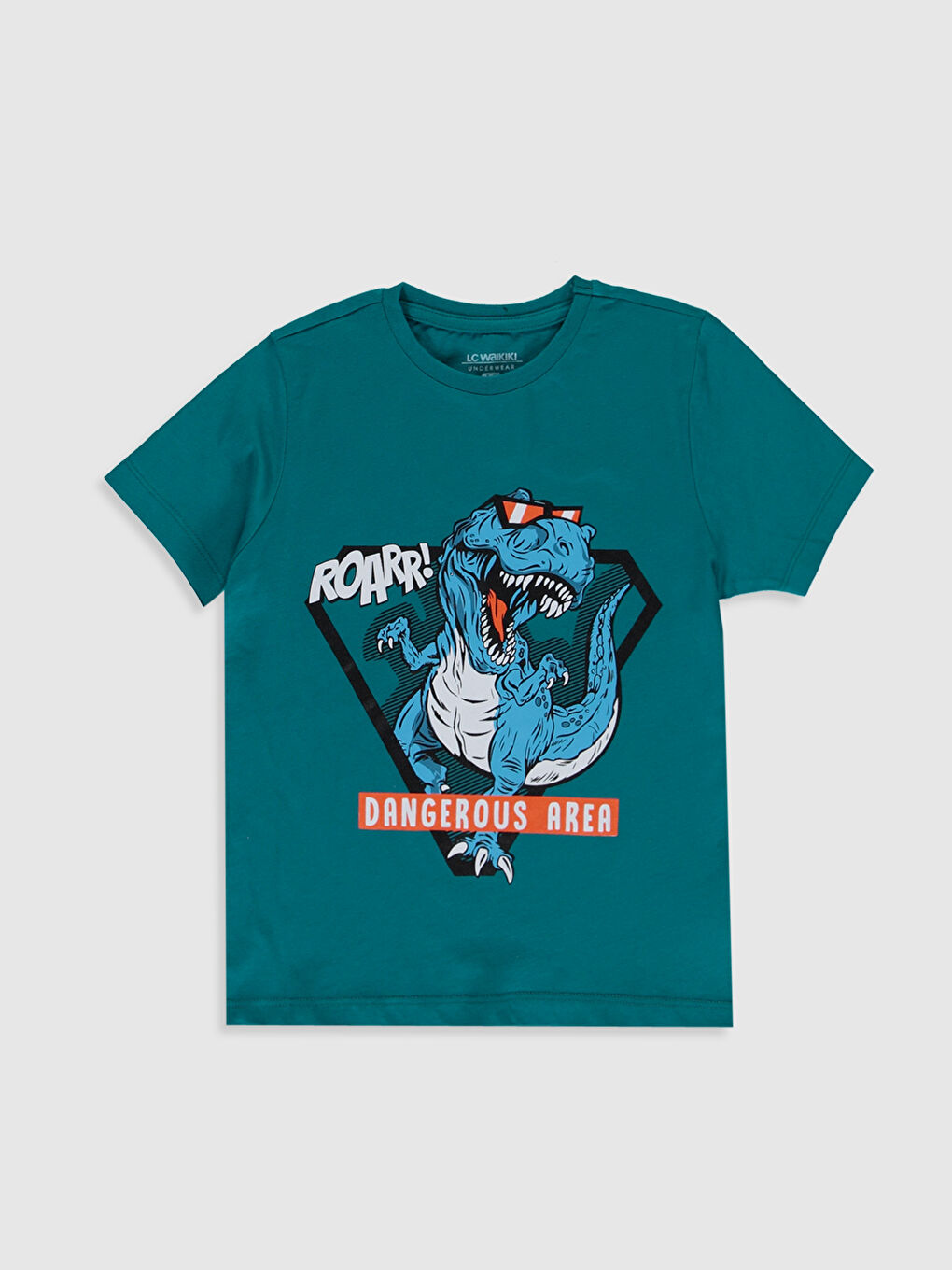 Gri Bisiklet Yaka Kısa Kollu Erkek Çocuk Pijama Takım-2