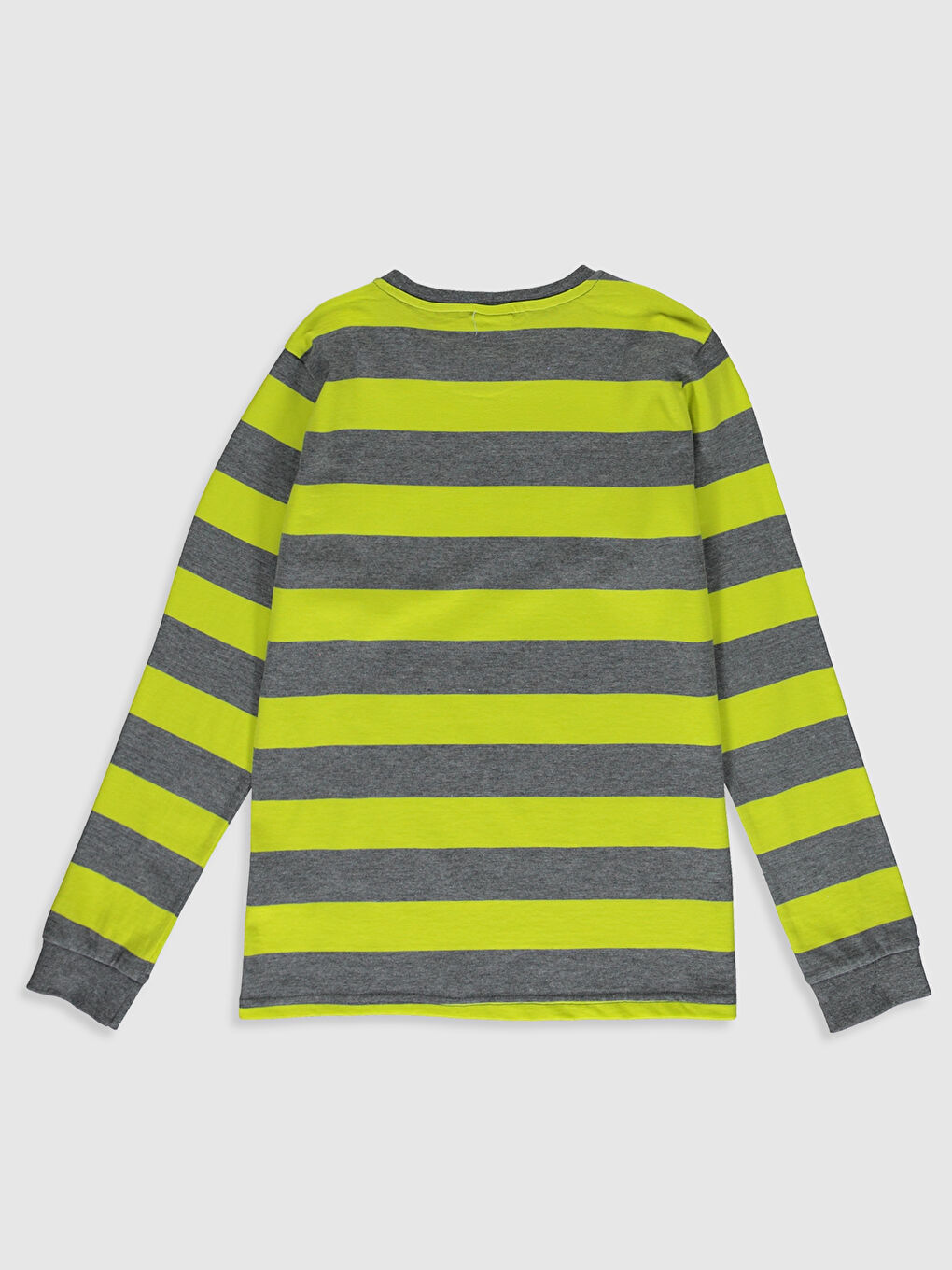 Antrasit Bisiklet Yaka Uzun Kollu Erkek Çocuk Tişört-1