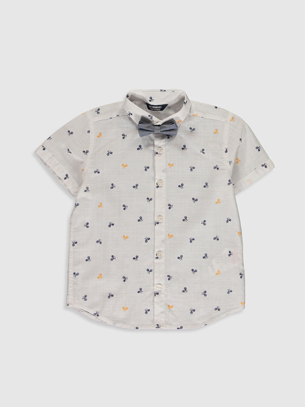 Beyaz Kısa Kollu Poplin Erkek Çocuk Gömlek