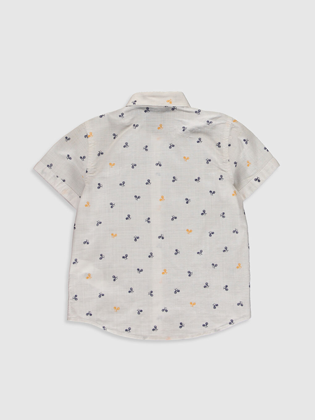 Beyaz Kısa Kollu Poplin Erkek Çocuk Gömlek-1