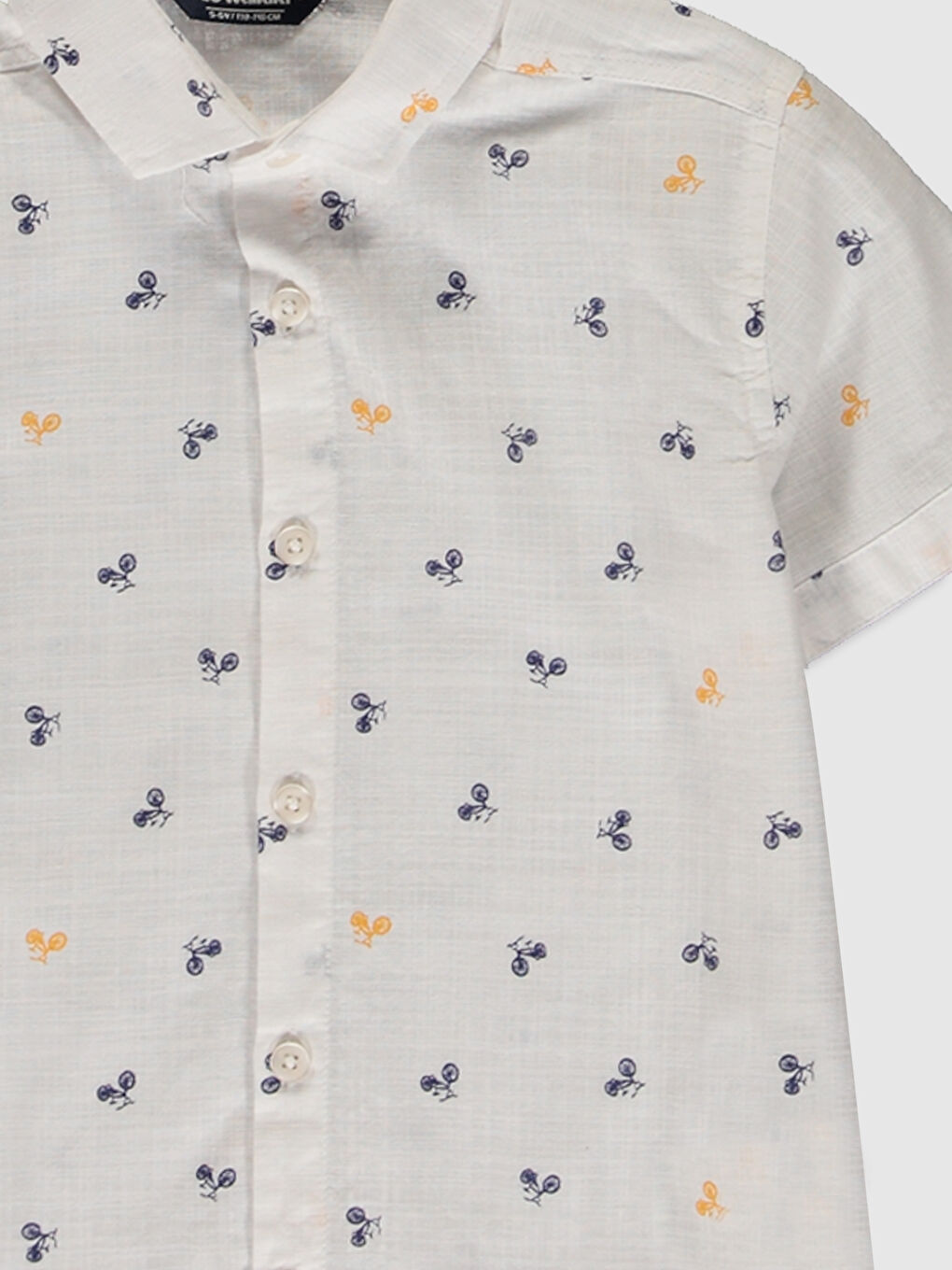 Beyaz Kısa Kollu Poplin Erkek Çocuk Gömlek-2