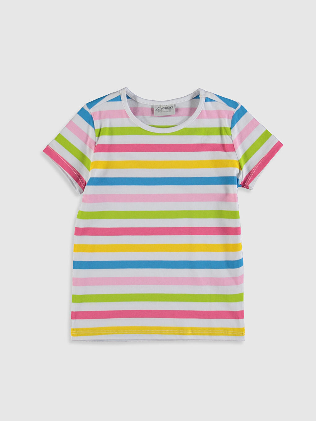 Футболка с круглым вырезом и коротким рукавом для девочек