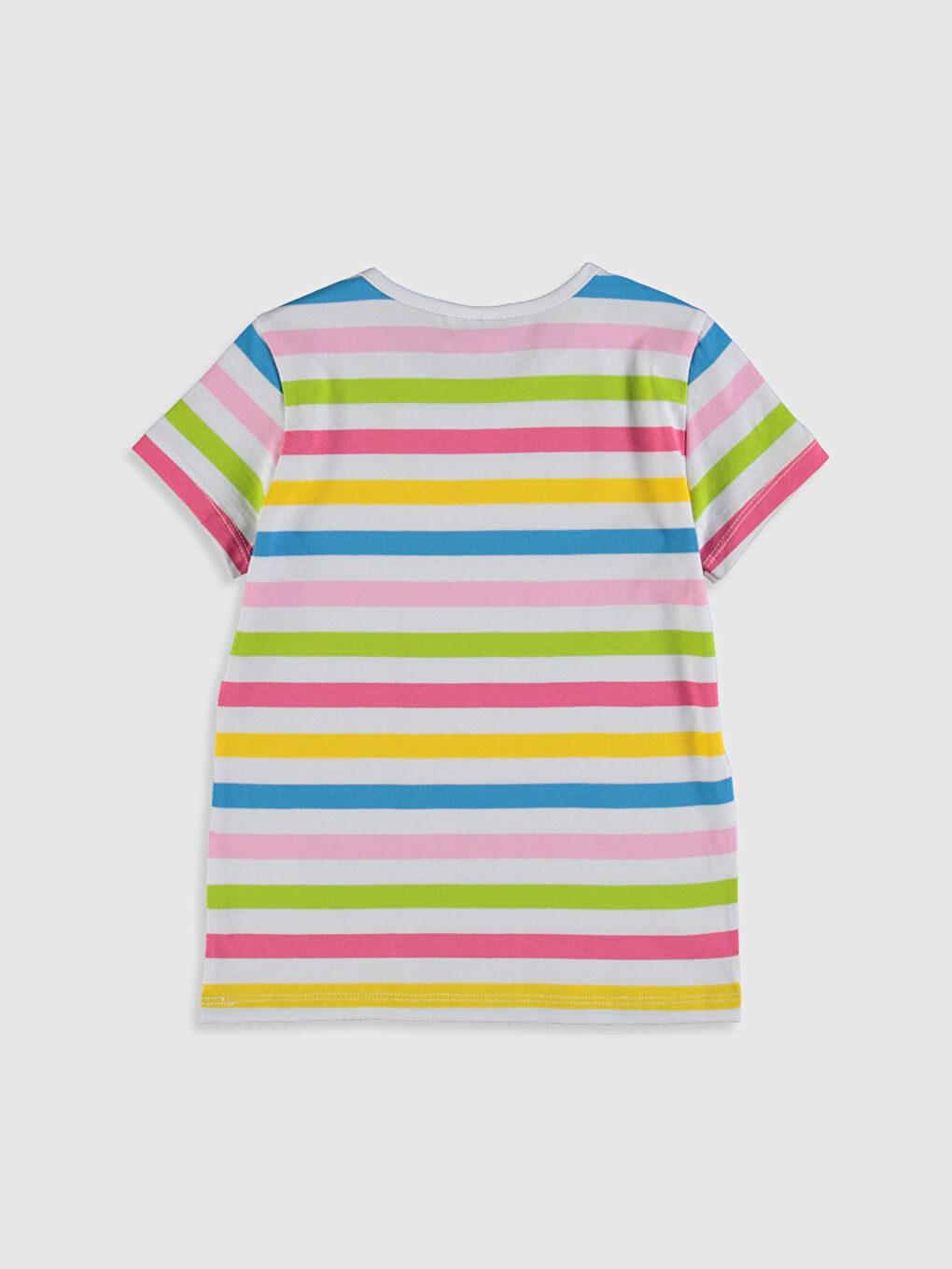 Футболка с круглым вырезом и коротким рукавом для девочек-1