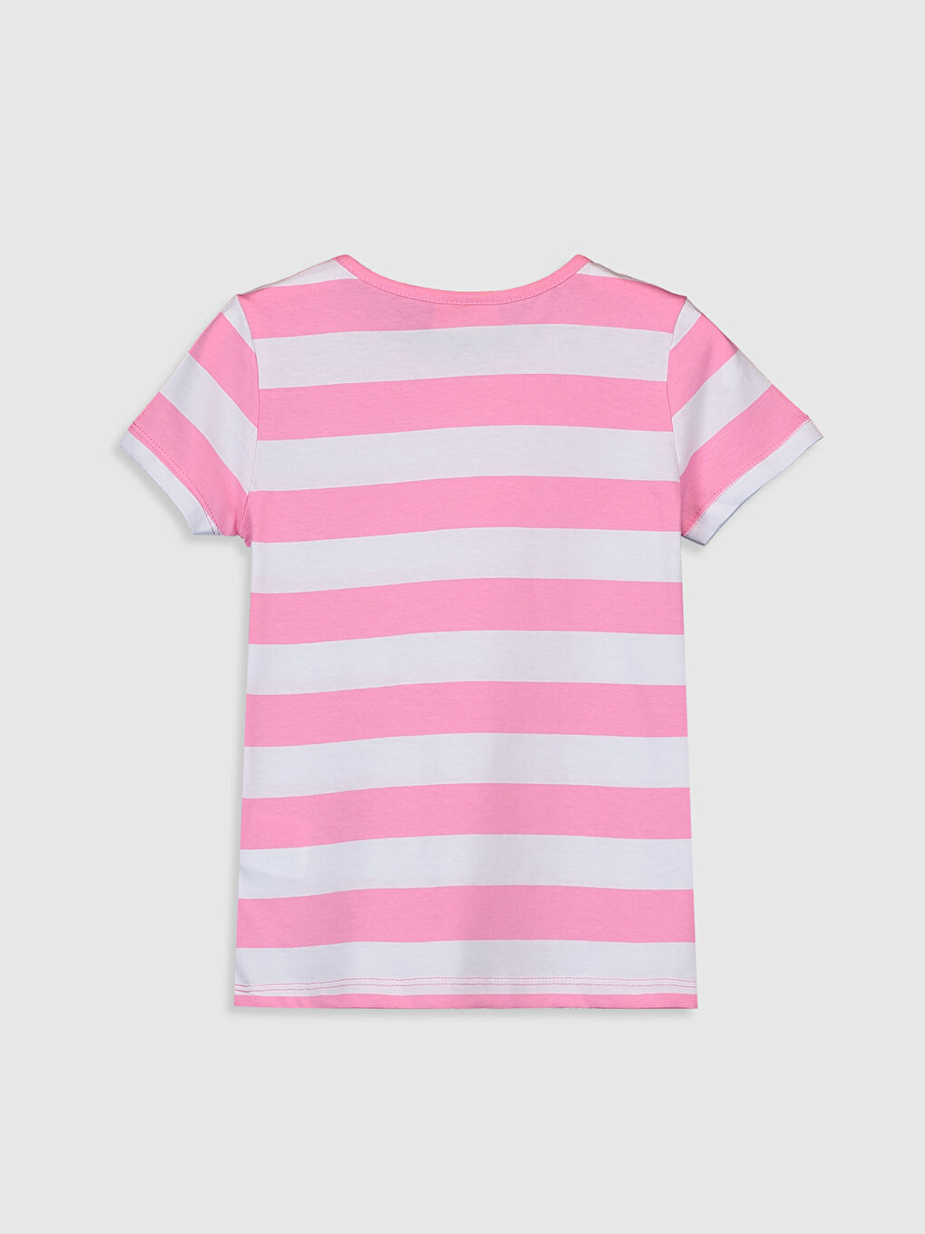 Crew Neck Short Sleeve Girls' T-Shirt-1