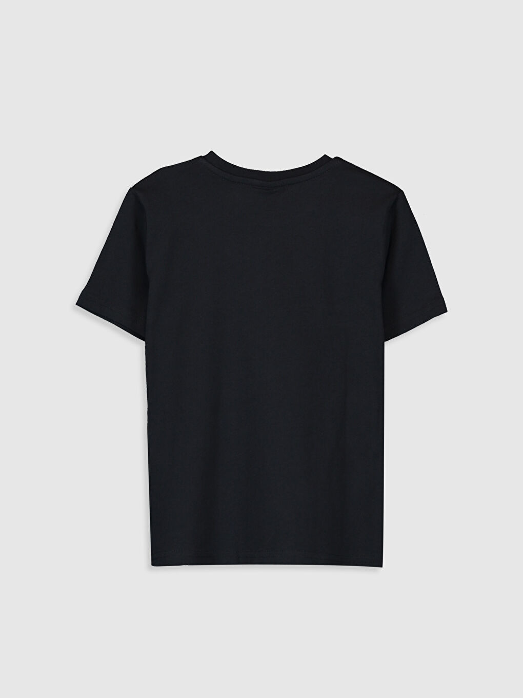 Antrasit Bisiklet Yaka Kısa Kollu Erkek Çocuk Tişört-1