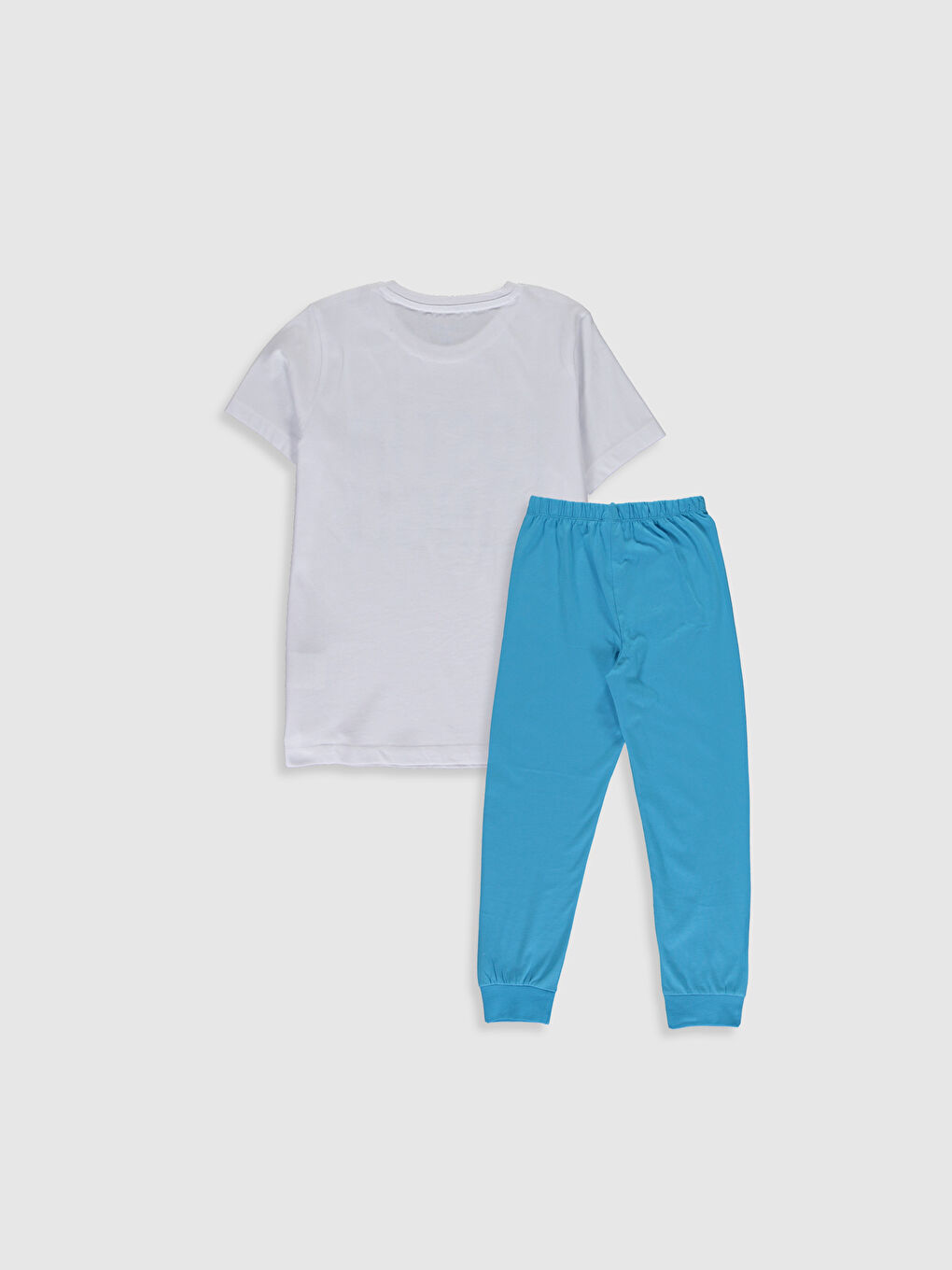 Mavi Bisiklet Yaka Kısa Kollu Erkek Çocuk Pijama Takım-1