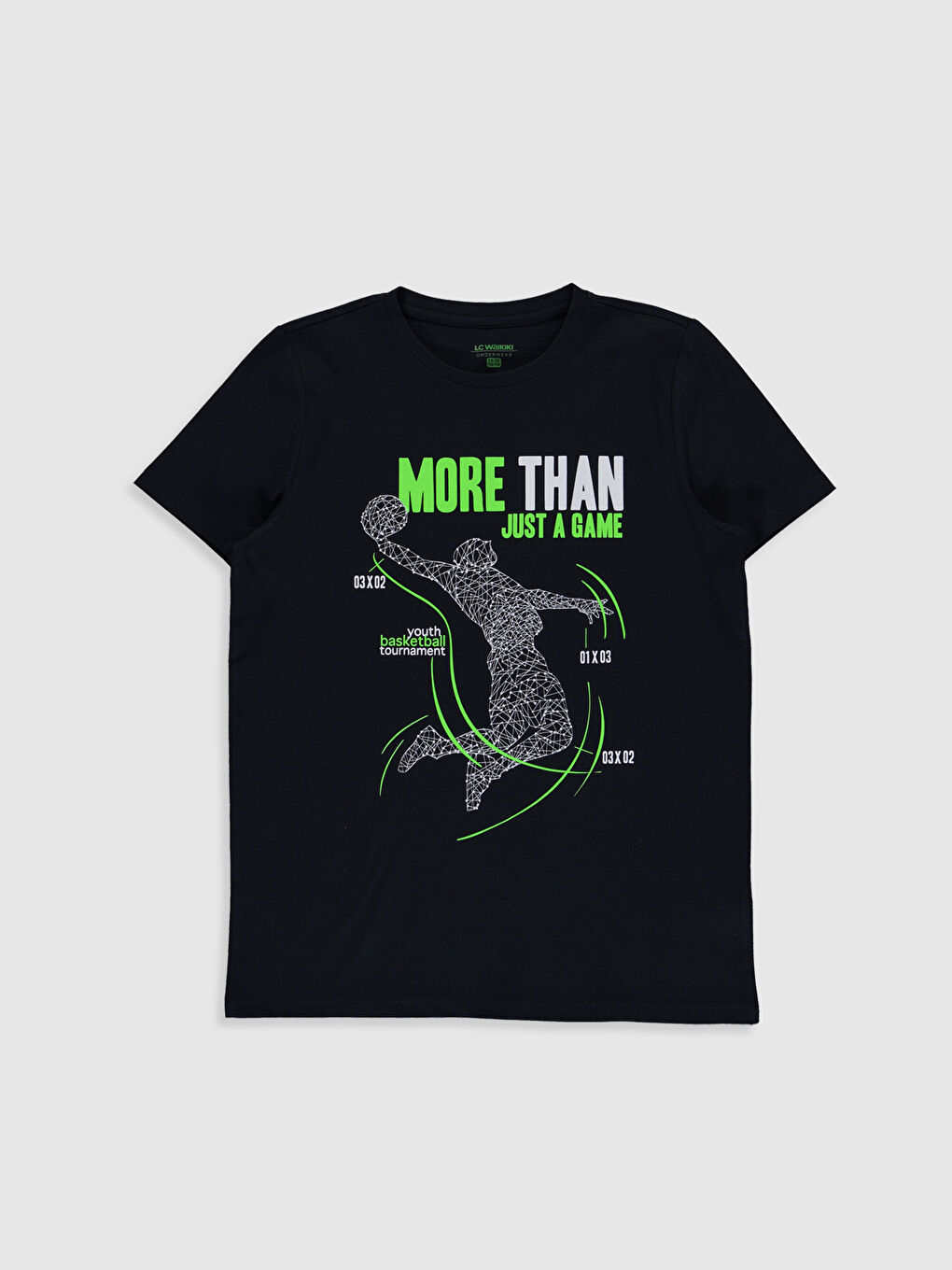 Lacivert Bisiklet Yaka Kısa Kollu Erkek Çocuk Pijama Takım-2