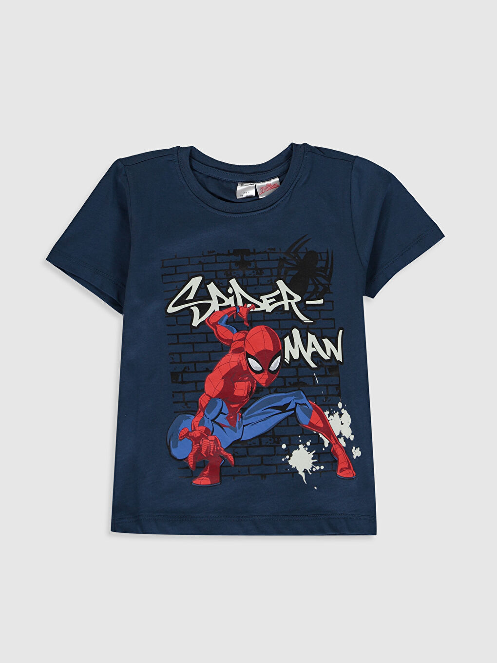 Lacivert Bisiklet Yaka Kısa Kollu Erkek Çocuk Pijama Takım-2