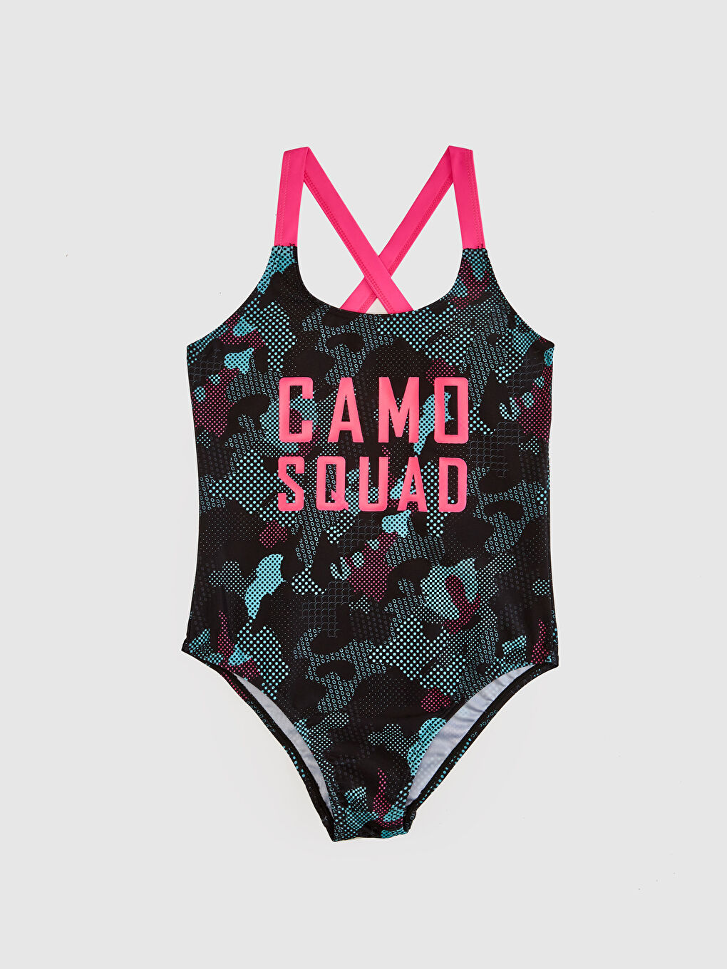 Купальник для девочек с принтом из эластичной ткани