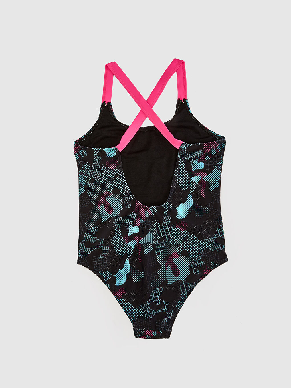 Купальник для девочек с принтом из эластичной ткани-1