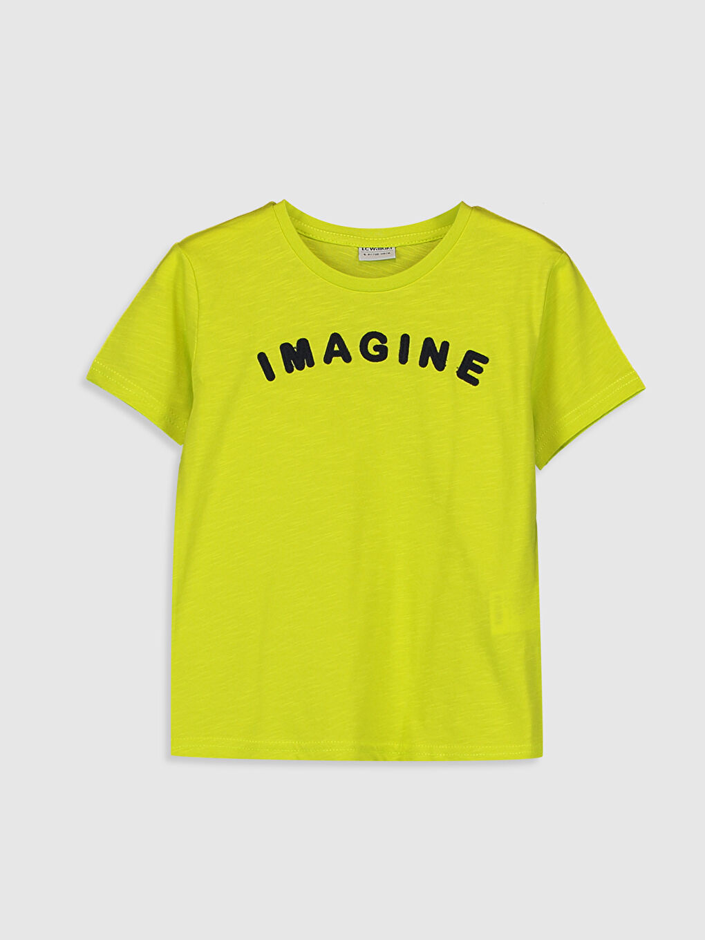 Yeşil Bisiklet Yaka Kısa Kollu Erkek Çocuk Tişört