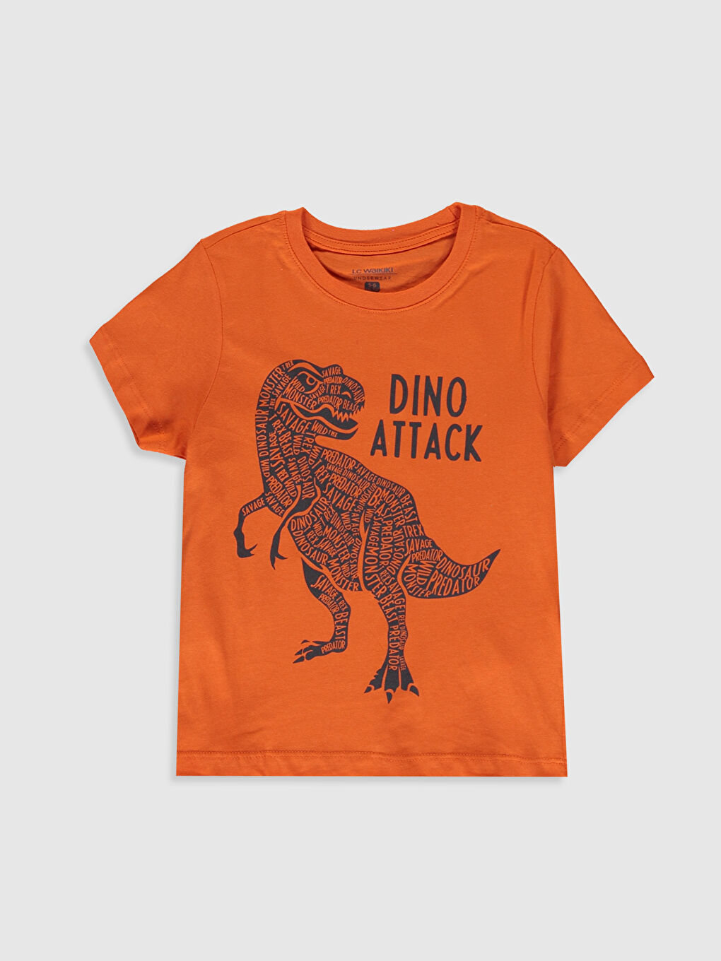 Turuncu Bisiklet Yaka Kısa Kollu Erkek Çocuk Pijama Takım-2