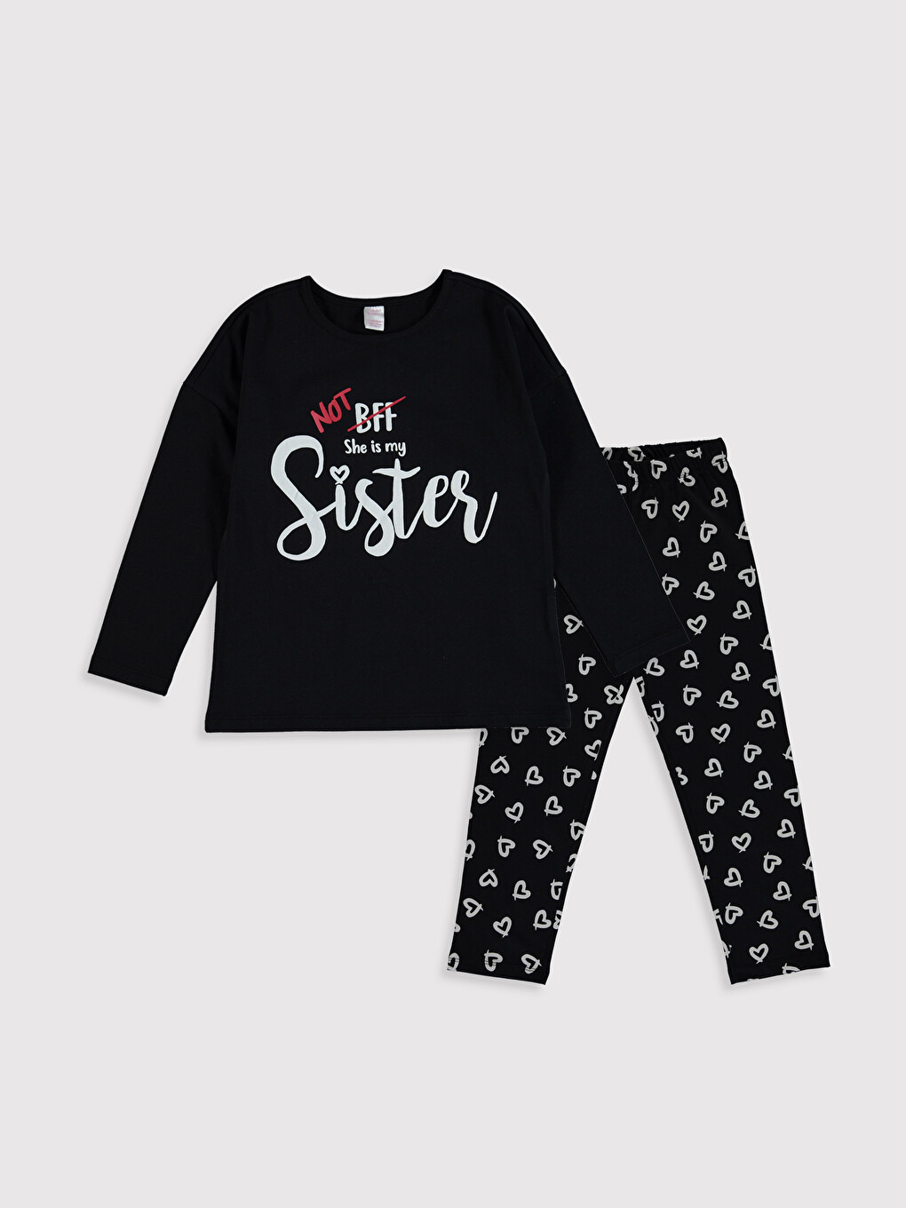 Girl Black Pyjama Set