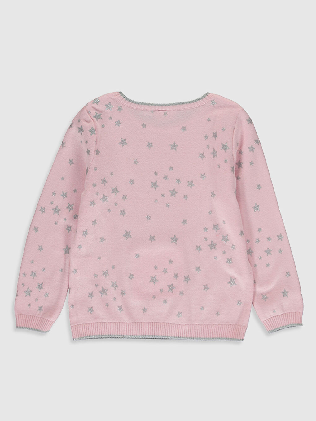 Свитер с круглым вырезом и длинным рукавом для девочек-1