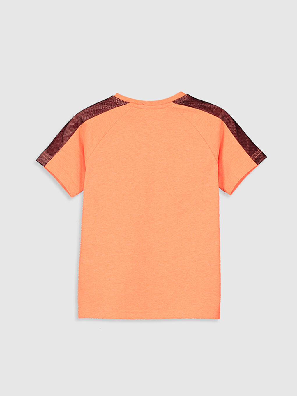 Turuncu Bisiklet Yaka Baskılı Kısa Kollu Erkek Çocuk Tişört-2